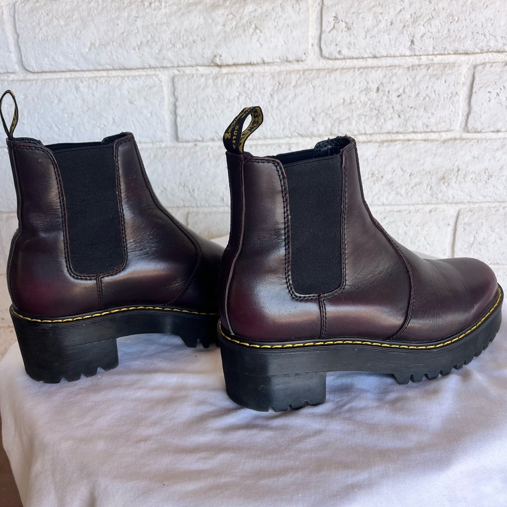 Dr. Martens Rometty Platform Chelsea Boots Sold out online! Size 9 Burgundy